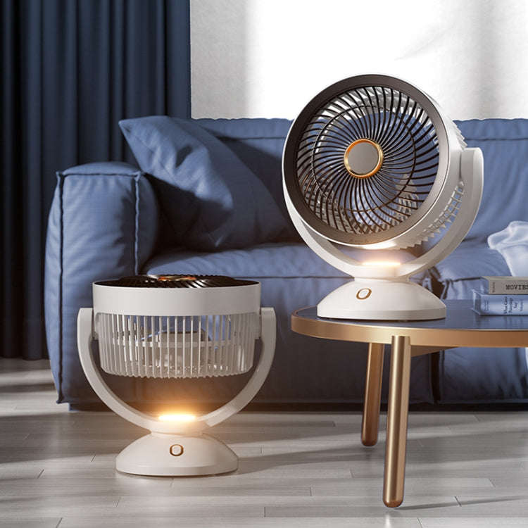 Desktop Air Circulation Upright Night Light Fan Household Rotatable Turbo Fan, Style: Plug-in Model