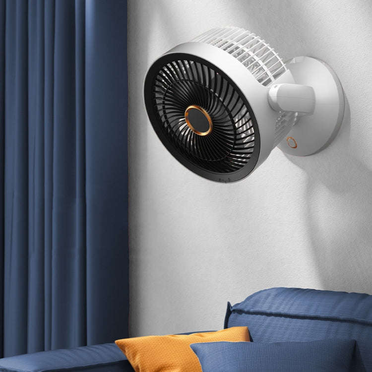 Desktop Air Circulation Upright Night Light Fan Household Rotatable Turbo Fan, Style: Plug-in Model