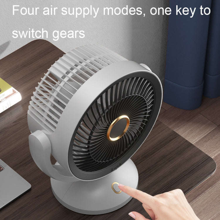 Desktop Air Circulation Upright Night Light Fan Household Rotatable Turbo Fan, Style: Plug-in Model