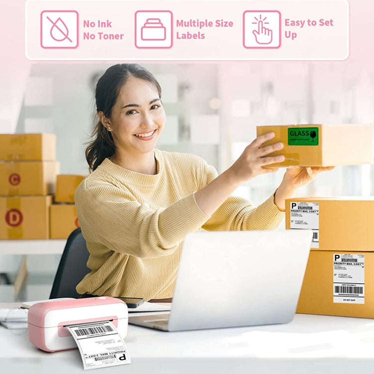 Phomemo PM246S Address Label Printer Thermal Paper Express E-Manifest Printer, Size: US(Green)