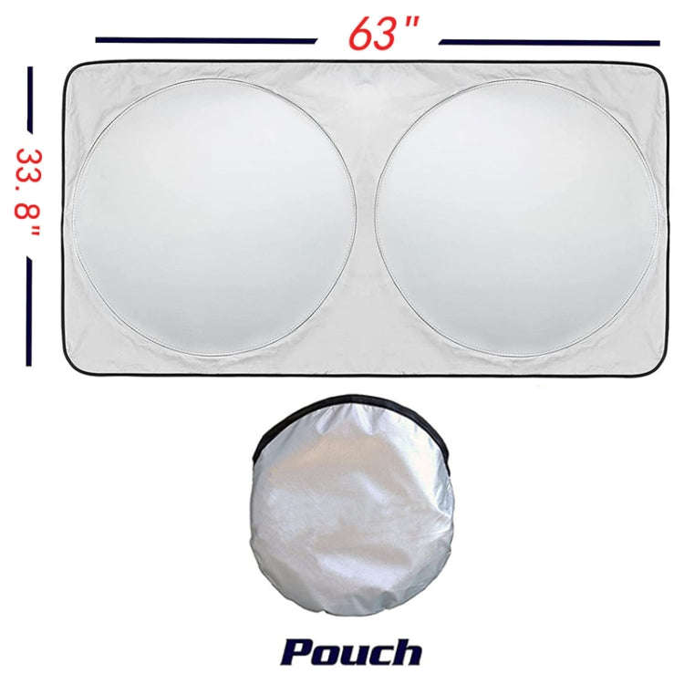 160x86cm Car Double Circle Sun Visor Heat Insulation Sun Protection Sun Block