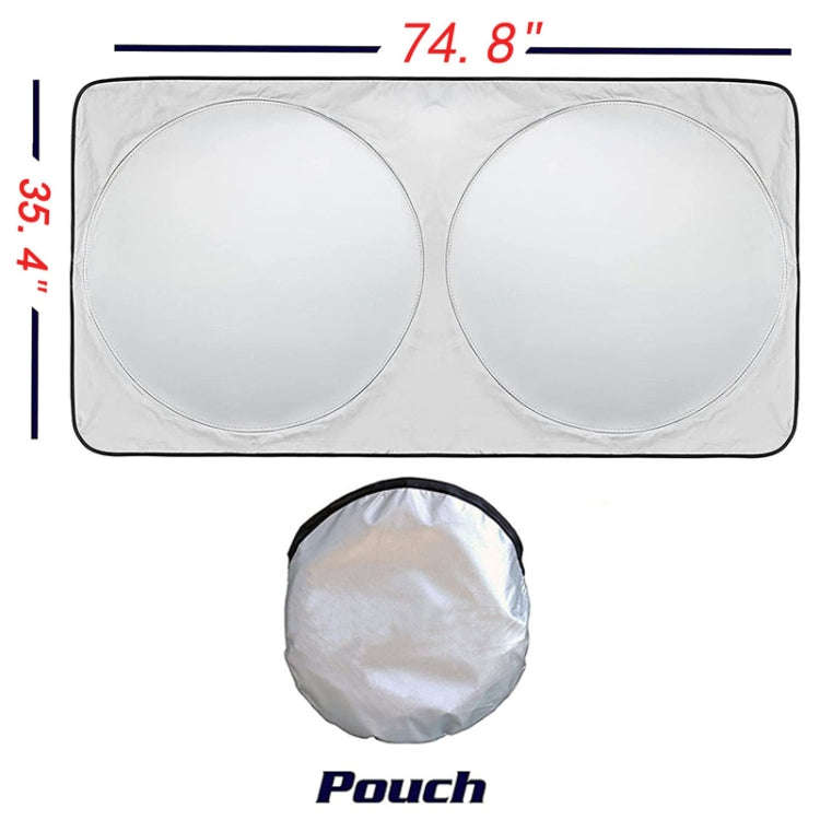 190x90cm Car Double Circle Sun Visor Heat Insulation Sun Protection Sun Block