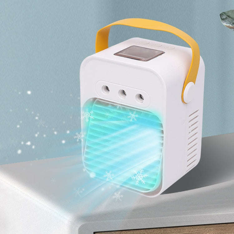 Mini Desktop Air Conditioner Fan Household Spray Humidification Air Cooler(White)
