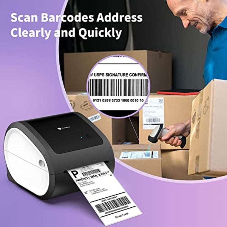 Phomemo D520-BT Bluetooth Thermal Shipping Label Printer Wireless Desktop Printer For Barcode Add...
