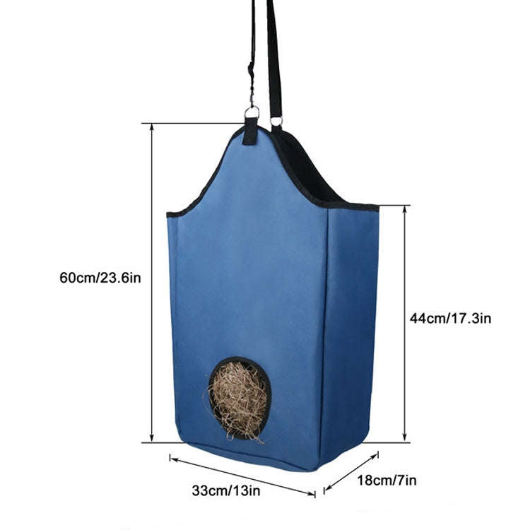 Double Layer Oxford Cloth Horse Hay Bale Hay Tote Bag(Blue)