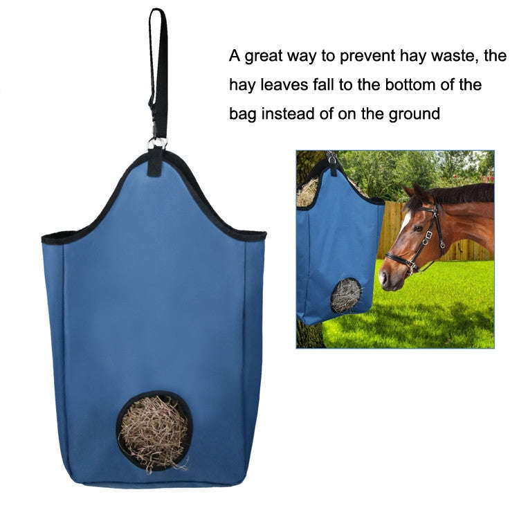 Double Layer Oxford Cloth Horse Hay Bale Hay Tote Bag(Blue)