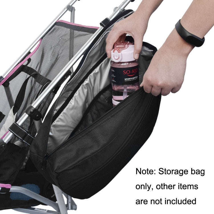 Baby Stroller Insulation Bag Wheelchair Hanging Storage Bag(Black)