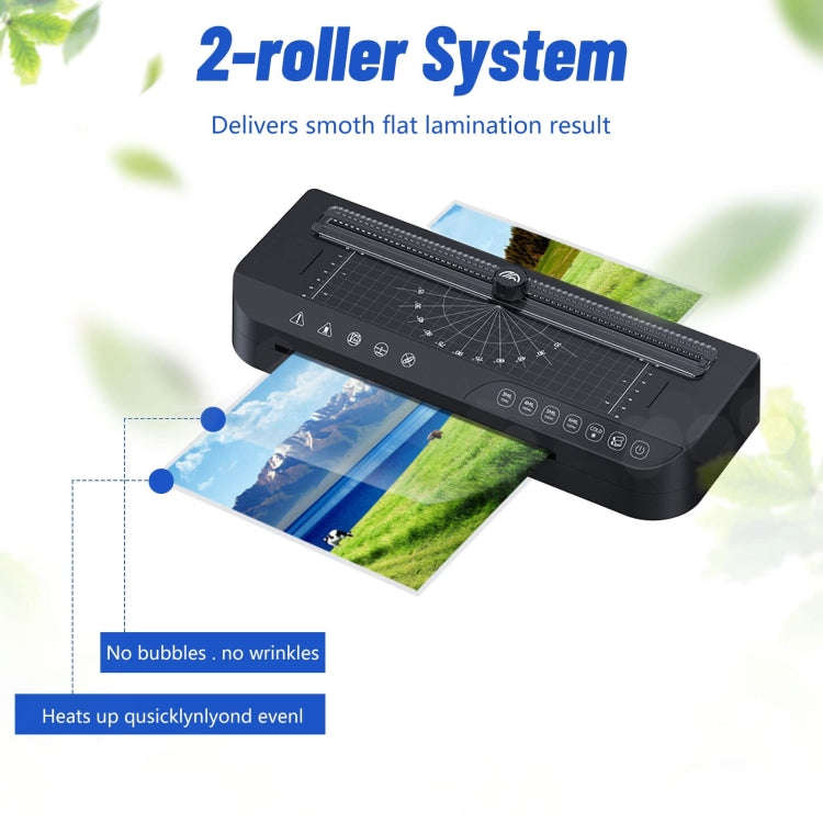 FN338 A4/A5/A6 Photo Laminator With 4 Levels Of Thickness Optional Preheating Alarm(EU Plug)