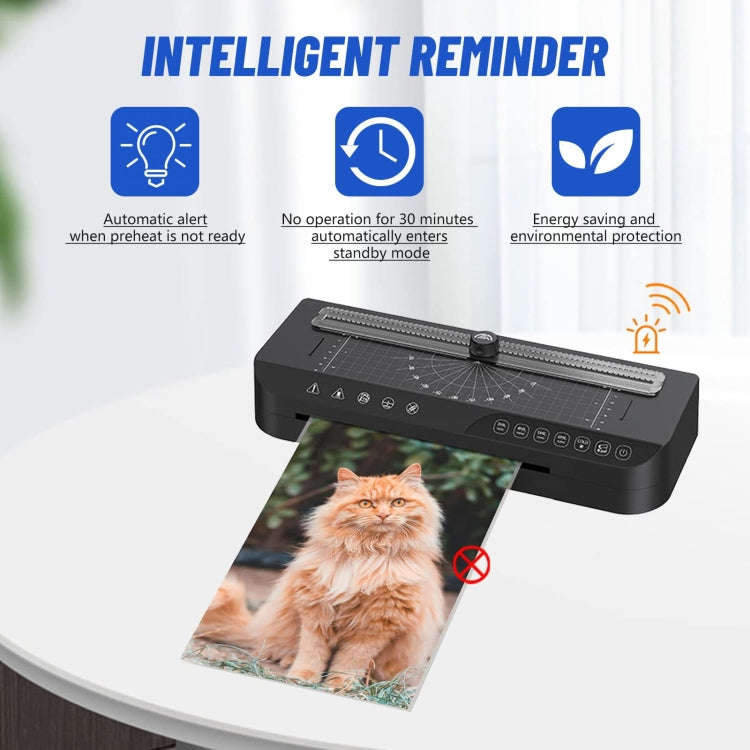FN338 A4/A5/A6 Photo Laminator With 4 Levels Of Thickness Optional Preheating Alarm(EU Plug)