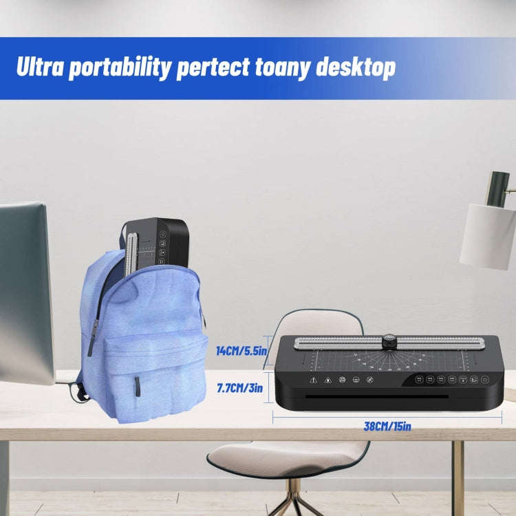 FN338 A4/A5/A6 Photo Laminator With 4 Levels Of Thickness Optional Preheating Alarm(EU Plug)