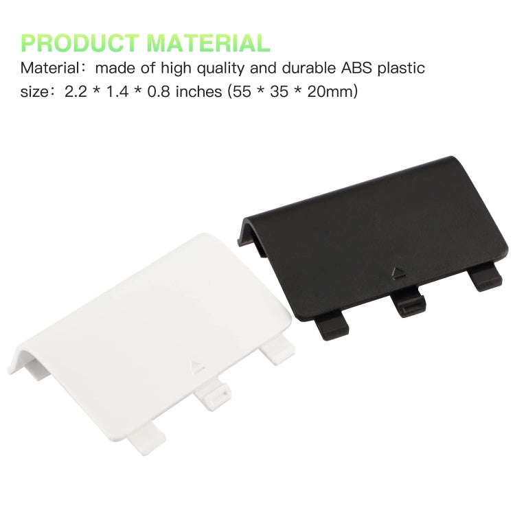 For Xbox One 5pcs Wireless Controller Battery Cover Replacement Battery Doors(Black)