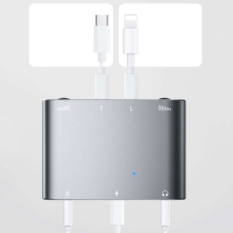2 In 1 8 Pin+Type-C/USB-C Stereo Dual Channel Sound Card Live Converter(Upgraded Version)