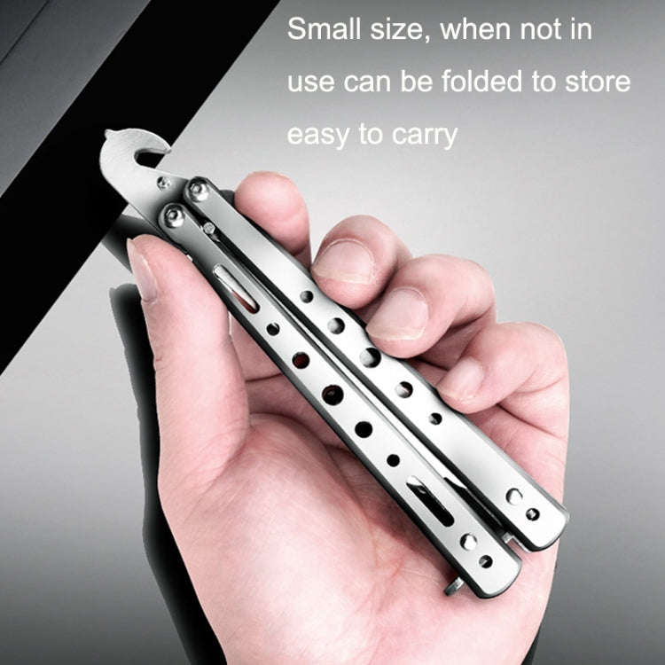 Folding Stone Clearing Hook Safety Hammer Portable Car Tire Cleaning Tool Set(Silver)