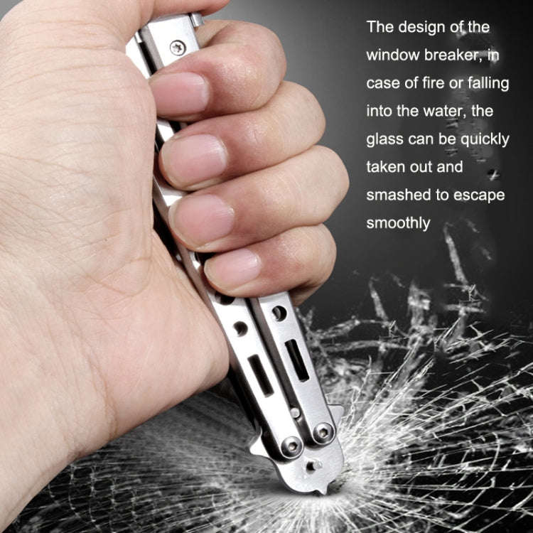 Folding Stone Clearing Hook Safety Hammer Portable Car Tire Cleaning Tool Set(Silver)