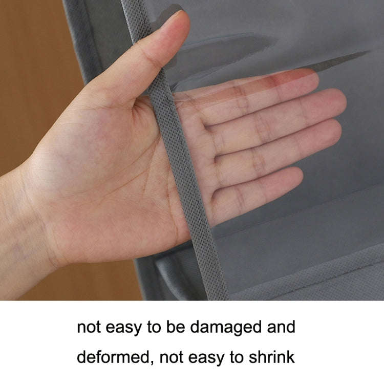 2pcs Double Sided Transparent Storage Bag Bedroom Wardrobe Storage Dustproof Hanging Bag Gray 8 Grid