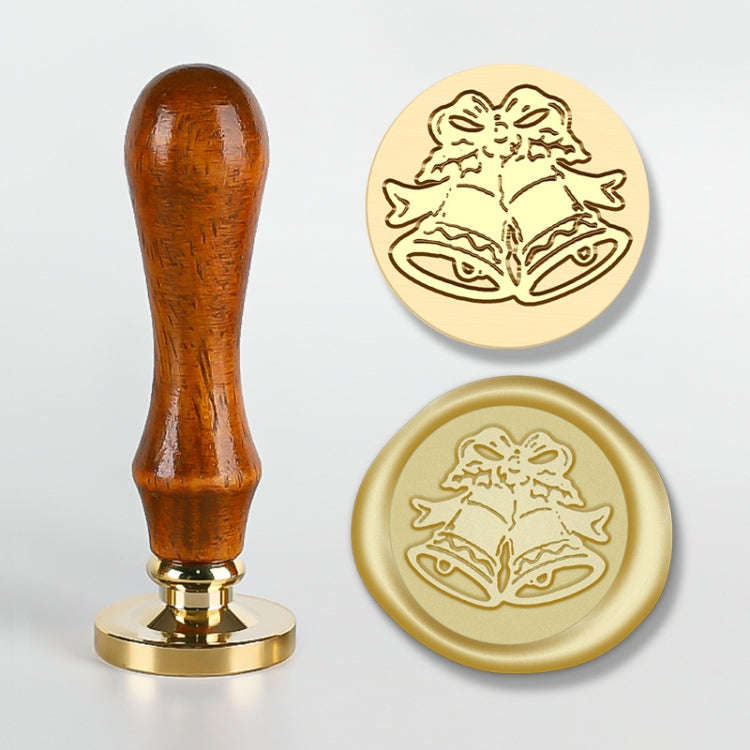 Christmas Series Fire Lacquer Seal Wood Grain Handle+Brass Seal Head(SD-25)