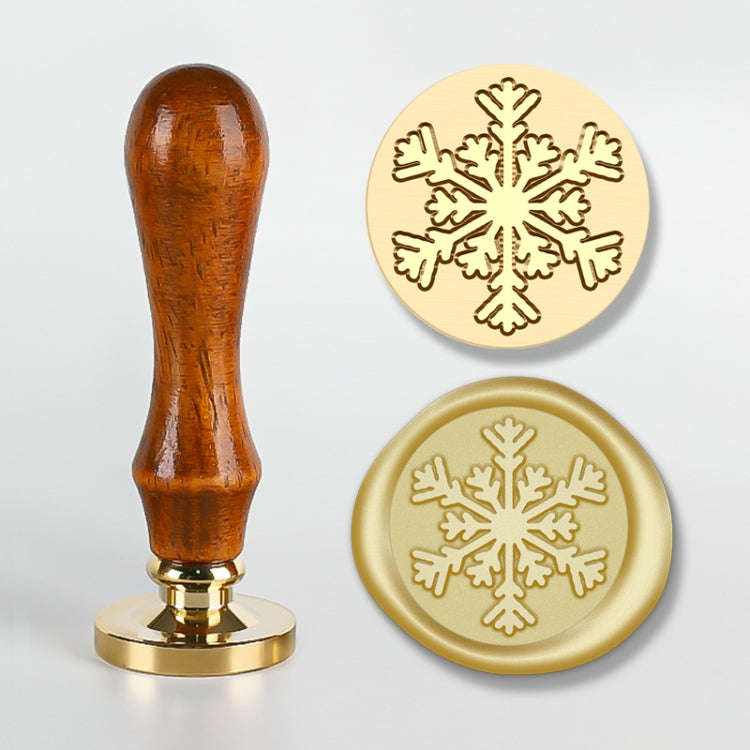 Christmas Series Fire Lacquer Seal Wood Grain Handle+Brass Seal Head(SD-32)