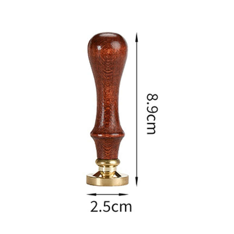 English Letters Series Fire Lacquer Seal Toxca Handle+Brass Seal Head(YW-12 Wedding)