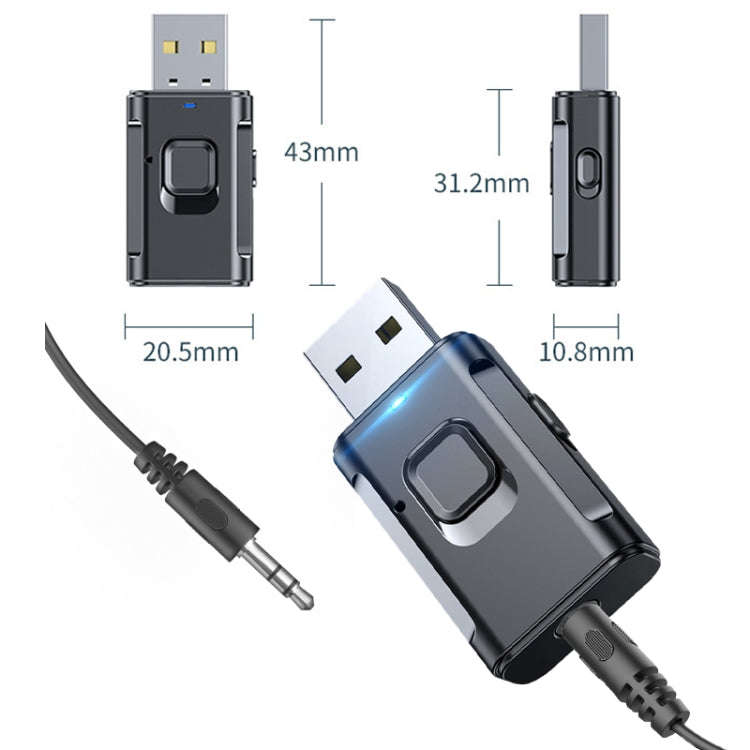2-in-1 Car Bluetooth Receiver Audio Power Amplifier Bluetooth Transmitter