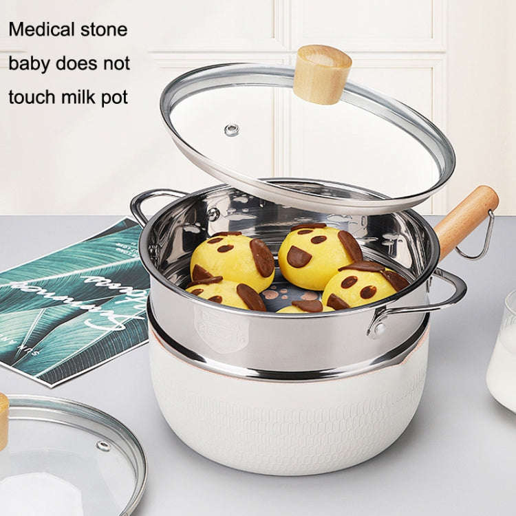 20cm With Cover Boil Instant Noodles Non-Stick Pan Baby Food Supplement Pan Maifan Stone Small Mi...