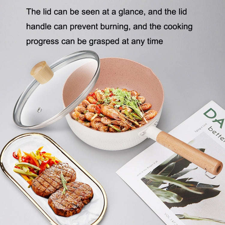 20cm With Cover Boil Instant Noodles Non-Stick Pan Baby Food Supplement Pan Maifan Stone Small Mi...