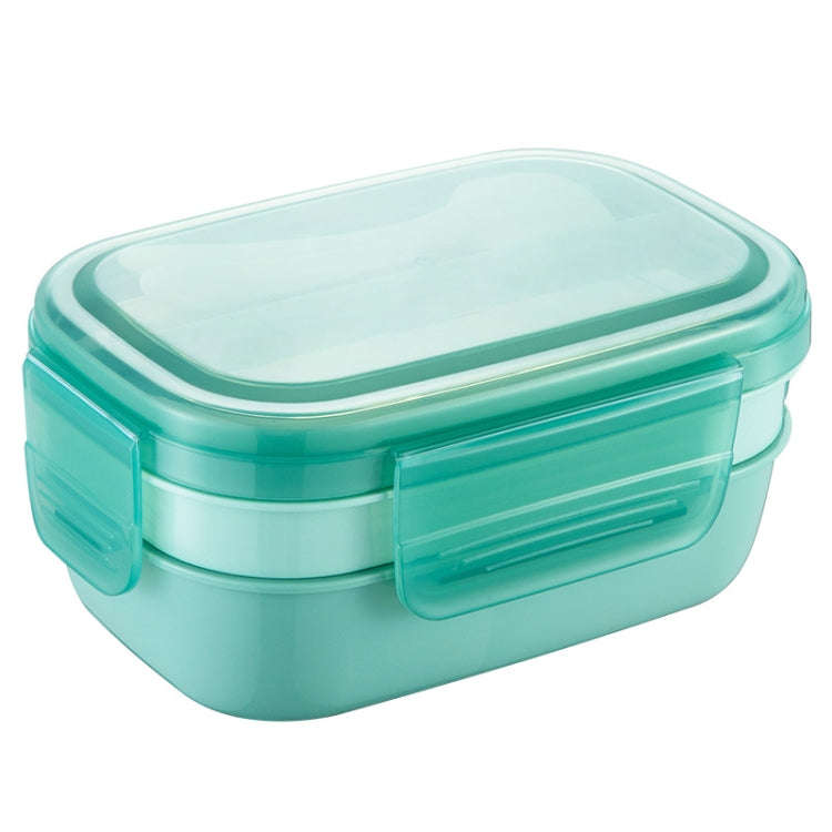 1900ML Large Capacity Microwave Children Sealed Compartment Lunch Box(Light Green)