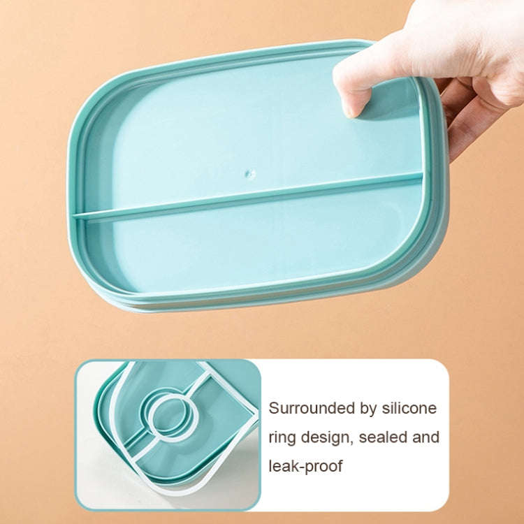 1900ML Large Capacity Microwave Children Sealed Compartment Lunch Box(Blue)