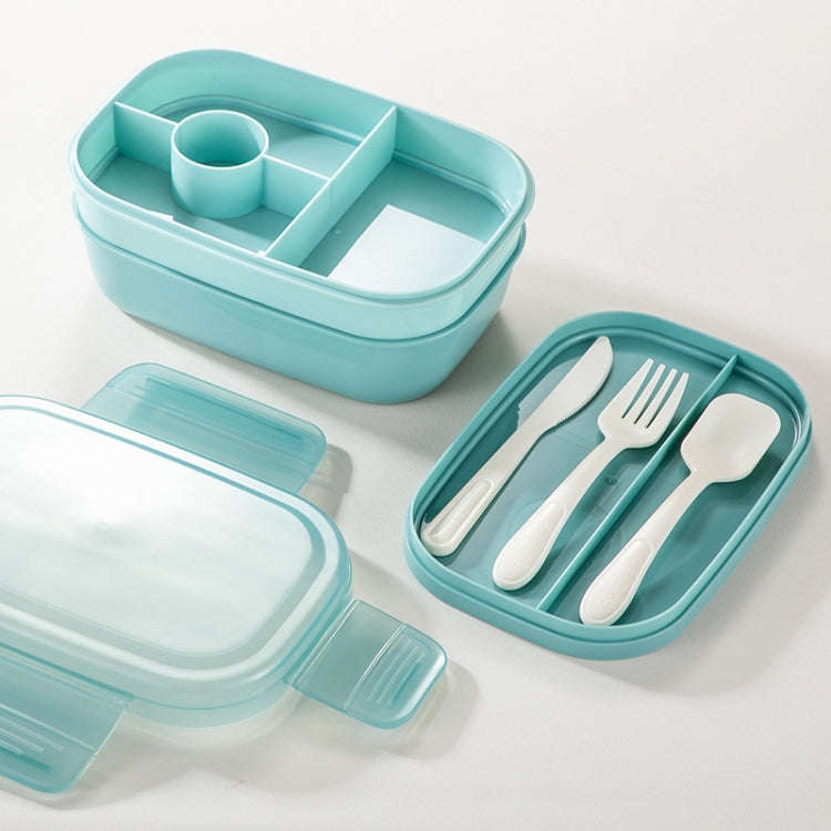1900ML Large Capacity Microwave Children Sealed Compartment Lunch Box(Blue)