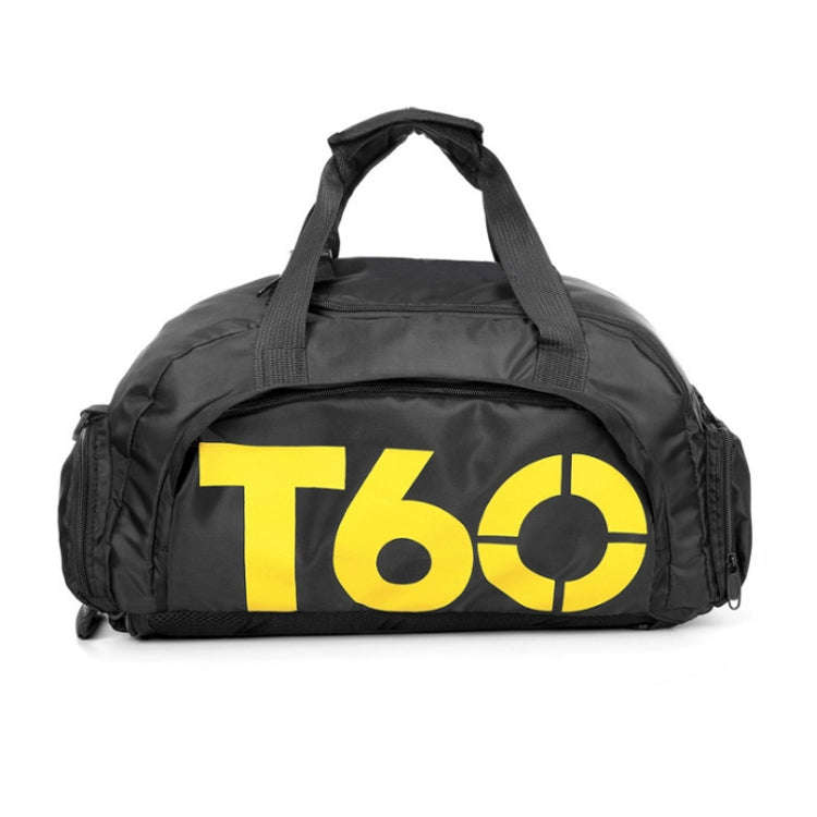 Wet and Dry Separation Fitness Backpack Swimming Taekwondo Waterproof Travel Bag(Black Bottom Yel...