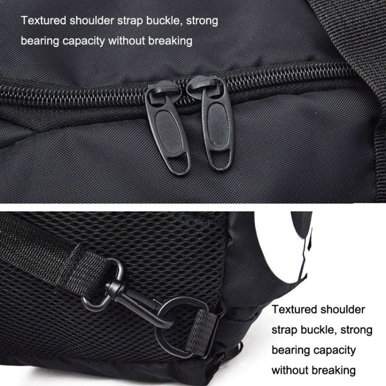 Wet and Dry Separation Fitness Backpack Swimming Taekwondo Waterproof Travel Bag(Black Bottom Whi...