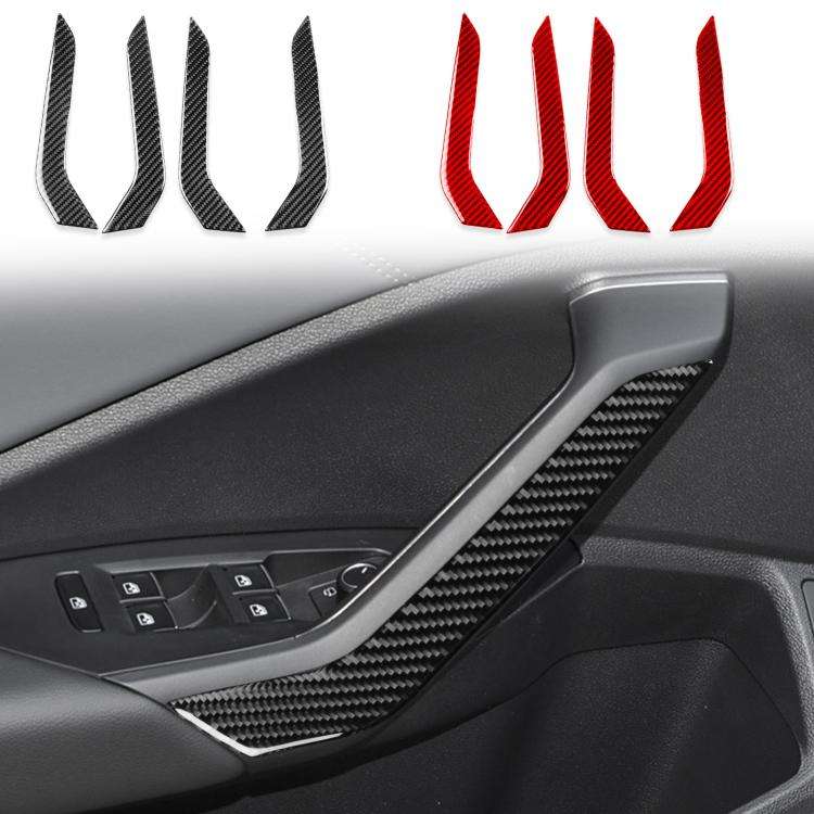 For Volkswagen Sagitar 2019-2023 4pcs /Set Left-hand Drive Door Armrest Decorative Stickers(Red)