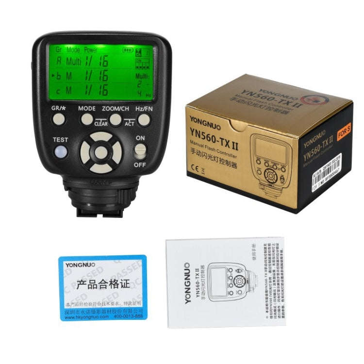 For Nikon Version YONGNUO YN560-TX II Studio Light Trigger Wireless Shutter Flash Trigger