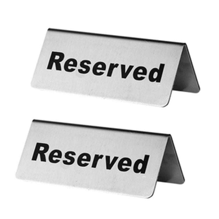 Stainless Steel Hotel Table Countertop Card Reservation Card (Silver)