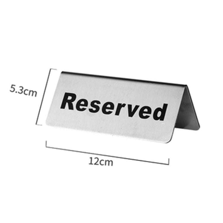 Stainless Steel Hotel Table Countertop Card Reservation Card (Silver)