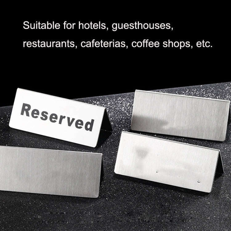 Stainless Steel Hotel Table Countertop Card No Smoking Card (Silver)