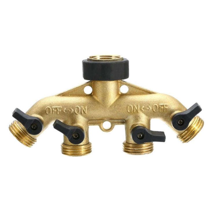 Garden Watering Agricultural Irrigation Family Car Wash Faucet Copper 4-way Ball Valve Water Divi...
