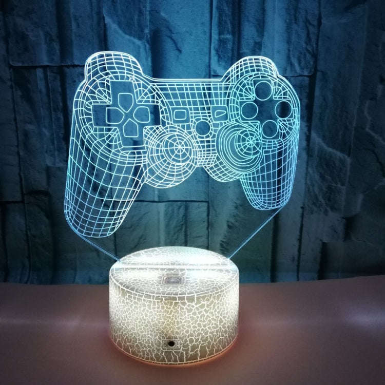3D Game Handle Three-dimensional Colorful LED Lights, Style: Touch Crack Base