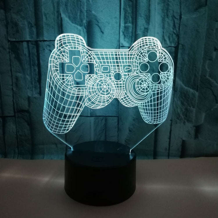 3D Game Handle Three-dimensional Colorful LED Lights, Style: Touch Black Base+Remote Control