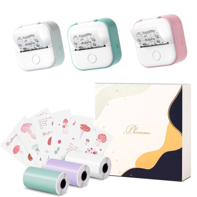 Phomemo T02 Gift Box Phone Bluetooth Mini Printer Photo Thermal Printer Family Student Wrong Ques...