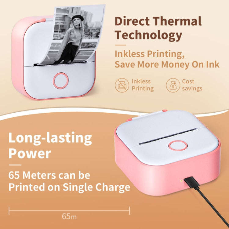 Phomemo T02 Gift Box Phone Bluetooth Mini Printer Photo Thermal Printer Family Student Wrong Ques...