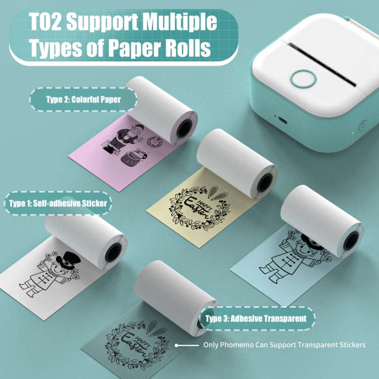 Phomemo T02 Gift Box Phone Bluetooth Mini Printer Photo Thermal Printer Family Student Wrong Ques...