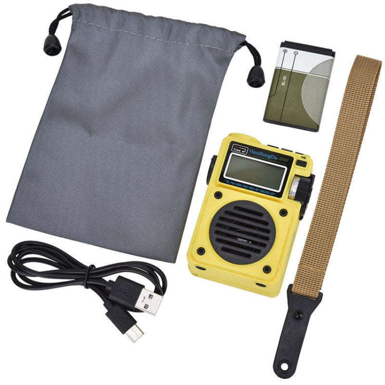 HanRongda HRD-701 Portable Full Band Radio Subwoofer Bluetooth TF Card Digital Display Radio(Khaki)