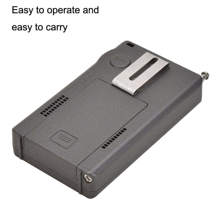 HanRongda HRD-747 Portable Full Band Digital Display High-Frequency Receiving Radio(Silver Gray)