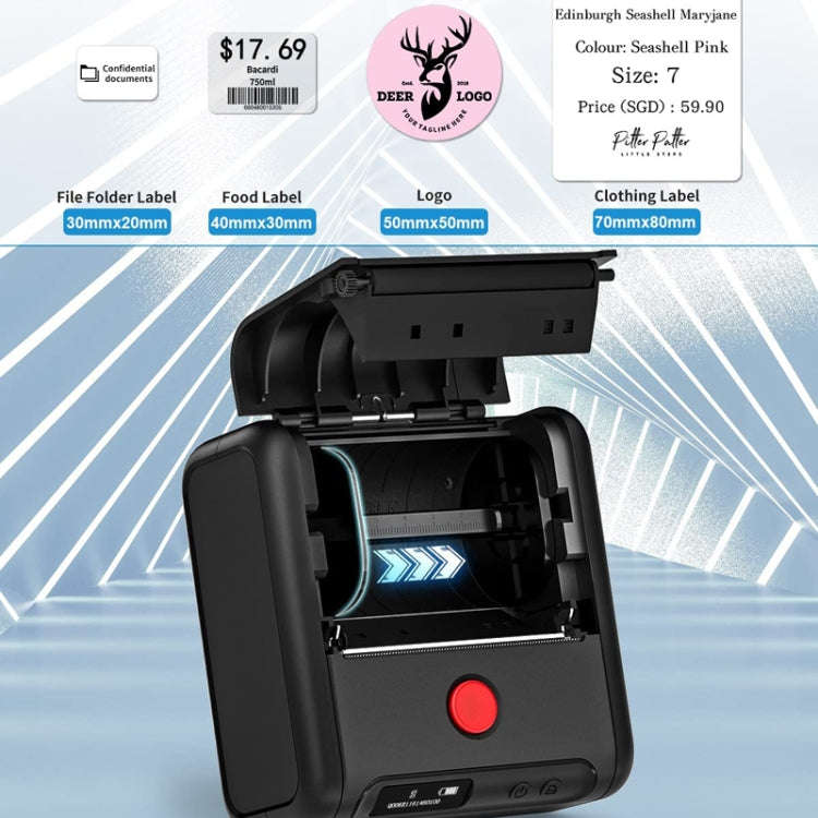 Phomemo M200 QR Code Tag Handheld Portable Bluetooth Thermal Label Printer(White)