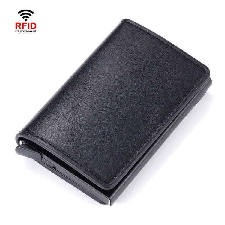 HUMERPAUL RFID Anti-Magnetic Automatic Card Set Credit Card Box Coin Bag(Black)