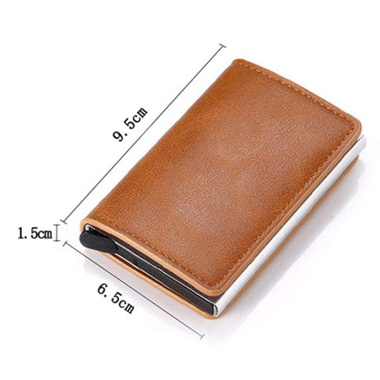 HUMERPAUL RFID Anti-Magnetic Automatic Card Set Credit Card Box Coin Bag(Blue)