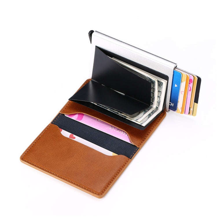 HUMERPAUL RFID Anti-Magnetic Automatic Card Set Credit Card Box Coin Bag(Red)