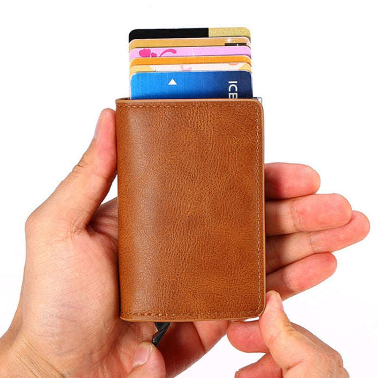 HUMERPAUL RFID Anti-Magnetic Automatic Card Set Credit Card Box Coin Bag(Red)