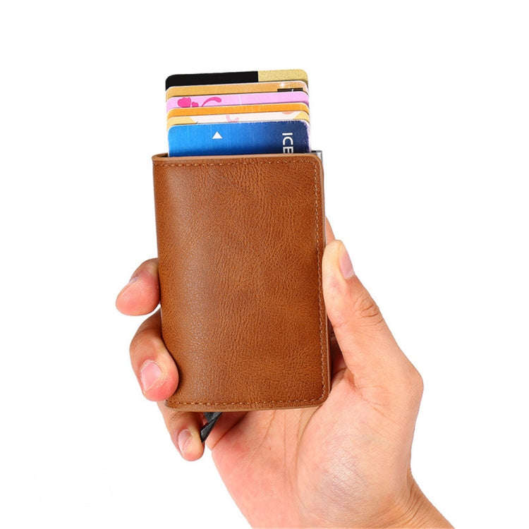 HUMERPAUL RFID Anti-Magnetic Automatic Card Set Credit Card Box Coin Bag(Blue)