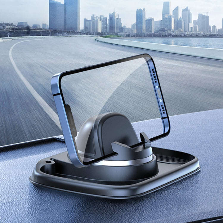 3 In 1 Multifunctional Car Phone Holder Dashboard Bracket Decoration(Black)